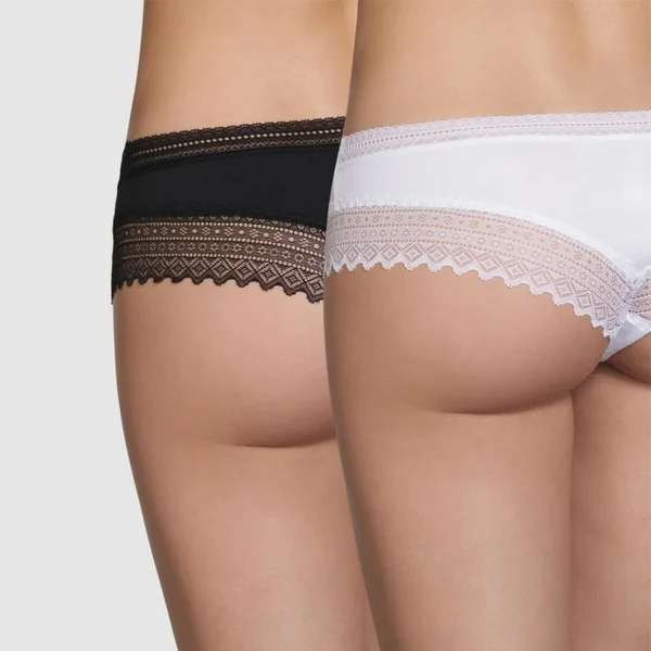 Lot de 2 shorties noir et blanc