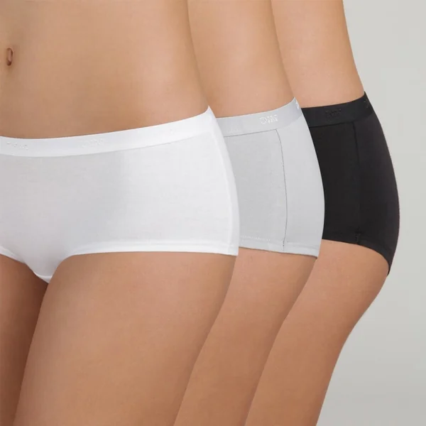 Lot de 3 boxers noir, blanc et gris