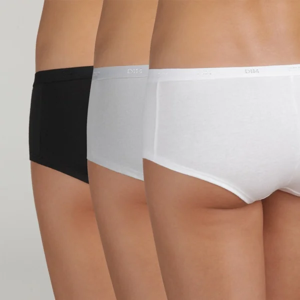Lot de 3 boxers noir, blanc et gris
