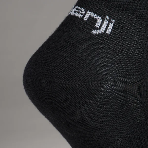 Lot de 3 chaussettes enfant d'athlétisme noires tige basse