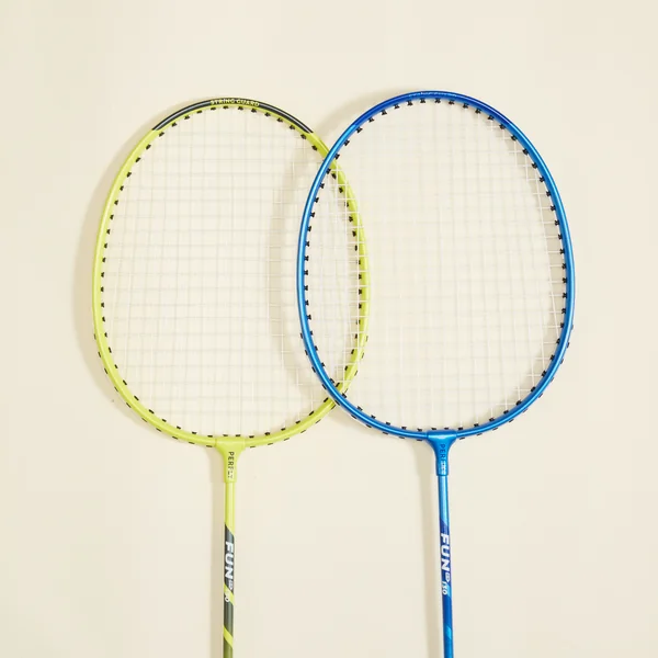 Lot de Raquettes de Badminton pour Adulte Fun BR130 - Vert Citron/Bleu