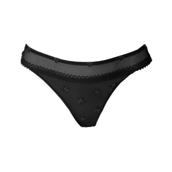 Louisa Bracq Chantilly noir culotte string