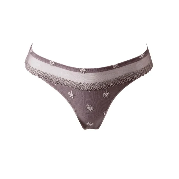 Louisa Bracq Chantilly taupe culotte string