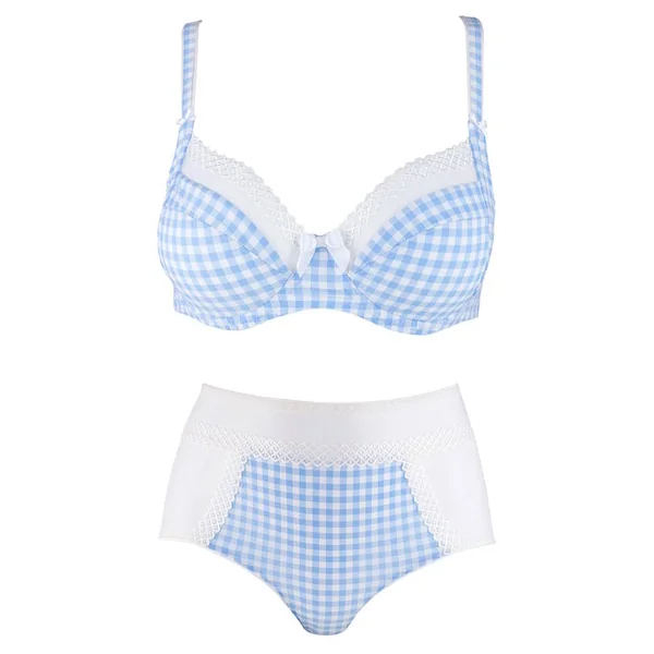 Louisa Bracq So Vichy bleu/blanc set