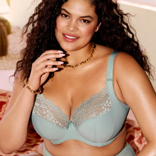 LUCIE Soutien-gorge plongeant à armatures - STRETCH vert sauge Elomi