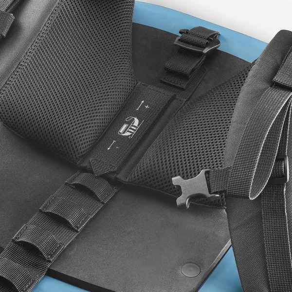 Luge à porter en sac à dos de randonnée adulte, Reverslide 900 gris