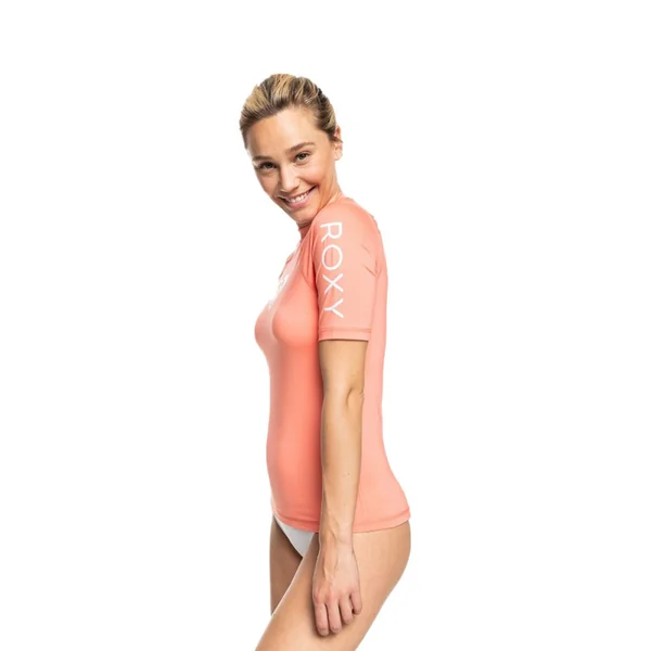 Lycra Femme Roxy Whole Hearted manches courtes rose