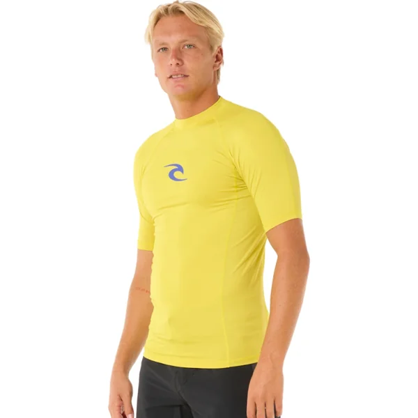 Lycra RIP CURL WAVES Manches Courtes UPF Jaune