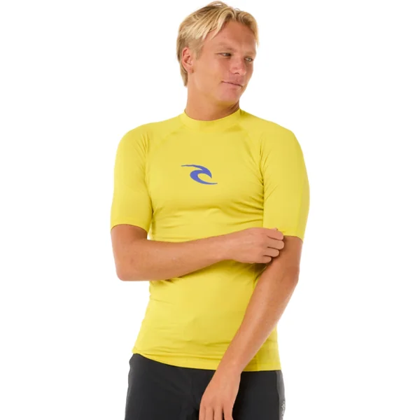 Lycra RIP CURL WAVES Manches Courtes UPF Jaune