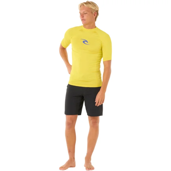 Lycra RIP CURL WAVES Manches Courtes UPF Jaune