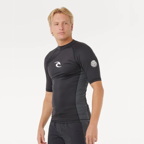 Lycra RIP CURL WAVES Manches Courtes UPF Noir