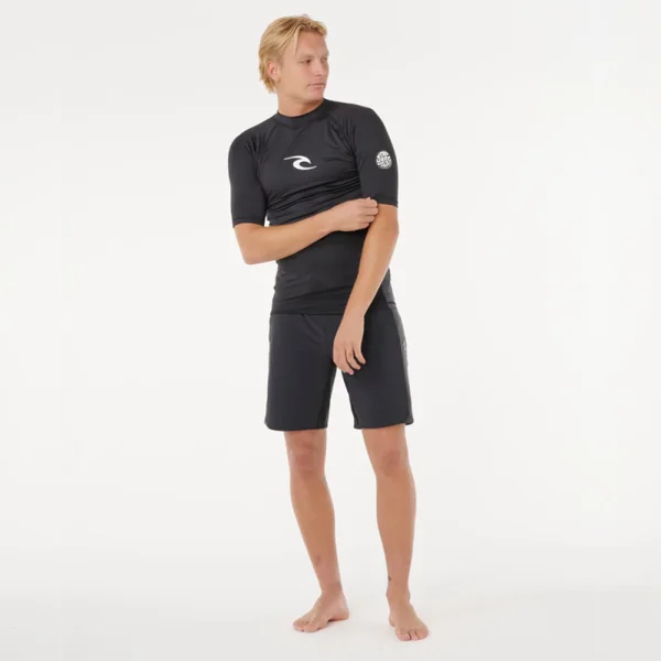 Lycra RIP CURL WAVES Manches Courtes UPF Noir