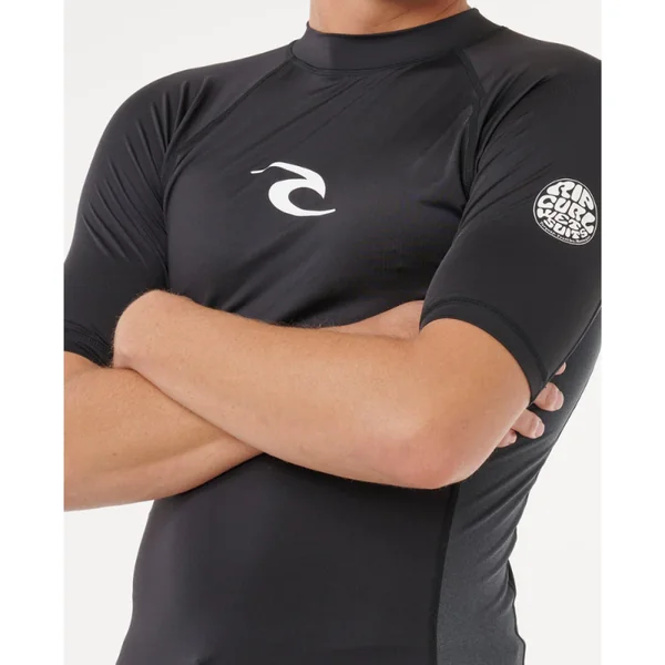Lycra RIP CURL WAVES Manches Courtes UPF Noir