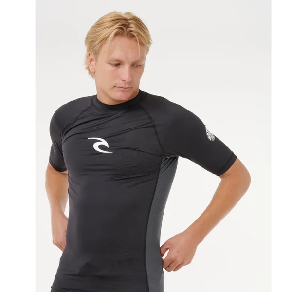 Lycra RIP CURL WAVES Manches Courtes UPF Noir