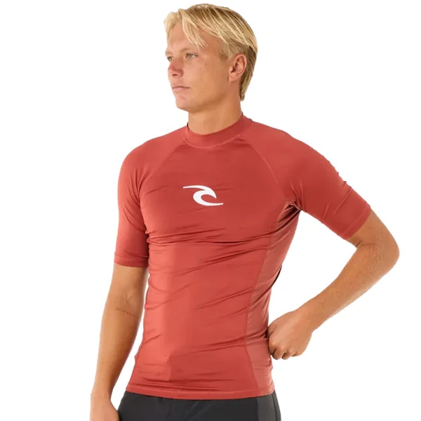 Lycra RIP CURL WAVES Manches Courtes UPF Rouge