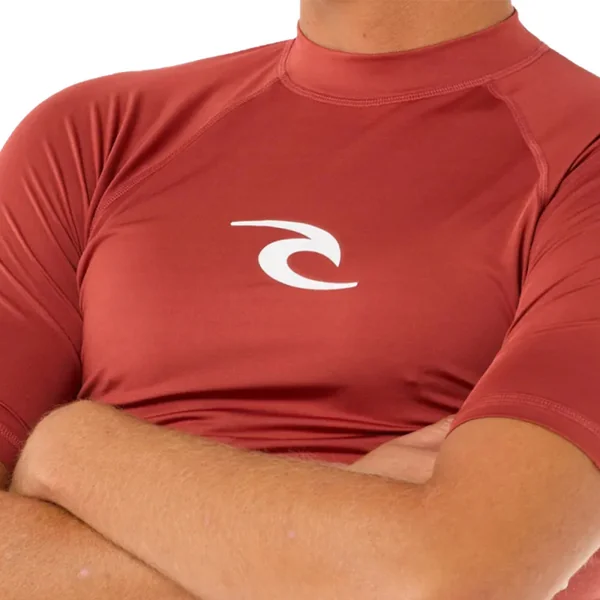 Lycra RIP CURL WAVES Manches Courtes UPF Rouge