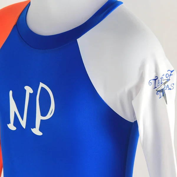 Lycra Tunique Enfant RASHGUARD Manches Longues NEILPRYDE Bleu