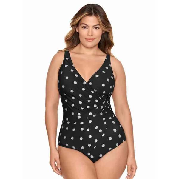 Maillot de bain 1 pièce plongeant bonnet E-G