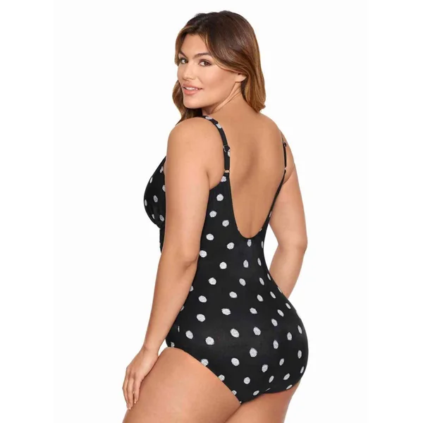 Maillot de bain 1 pièce plongeant bonnet E-G