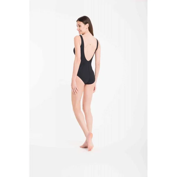 Maillot de bain 1 pièce plongeant - Noir
