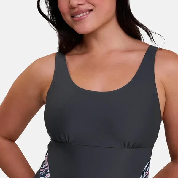 Maillot de bain piscine une pièce sans armatures gris Sans Complexe Bain