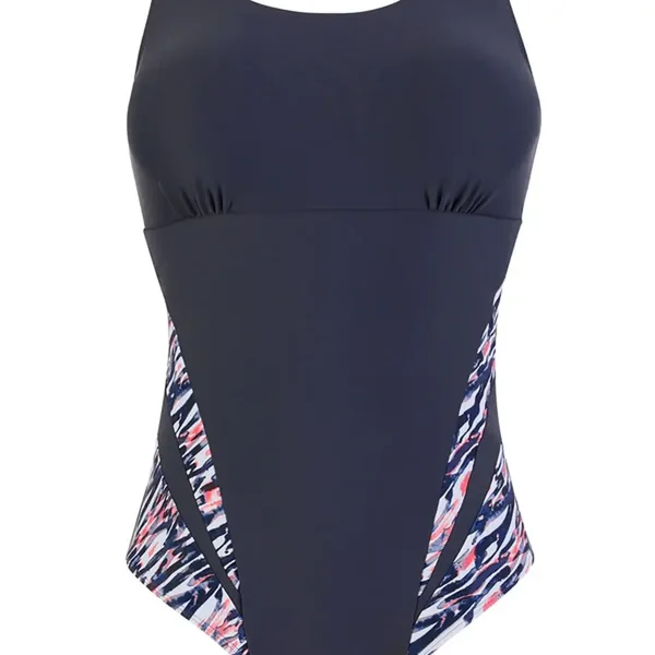 Maillot de bain piscine une pièce sans armatures gris Sans Complexe Bain
