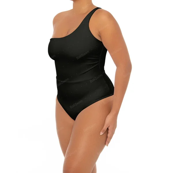 Maillot grande taille une bretelle noir
