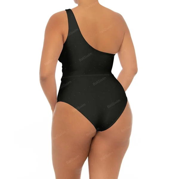 Maillot grande taille une bretelle noir
