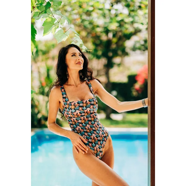 Maillot une pièce bretelles large daisy
