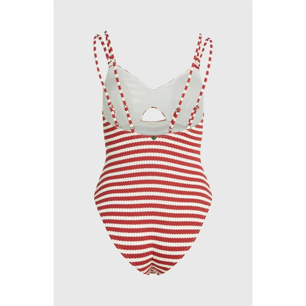 Maillot une pièce O'Riginals | White/Red Originals Stripe