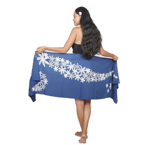 Mini Paréo tiaré twist bleu marine