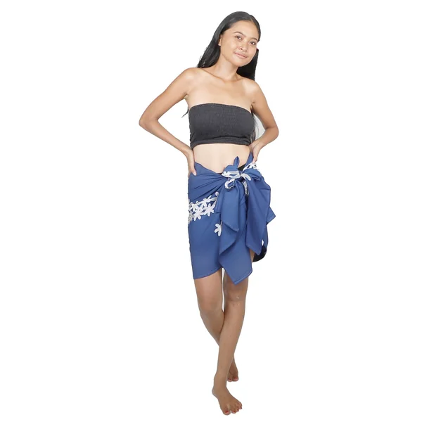 Mini Paréo tiaré twist bleu marine