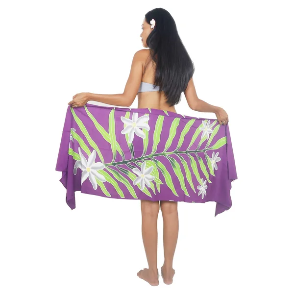 Mini paréos tiaré Tahiti violet