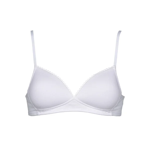 Mon Basic par After Eden Comfy blanc soutien-gorge sans armatures en dentelle
