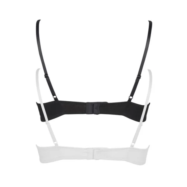 Mon Basic par After Eden Comfy blanc/noir soutien-gorge sans armatures en dentelle