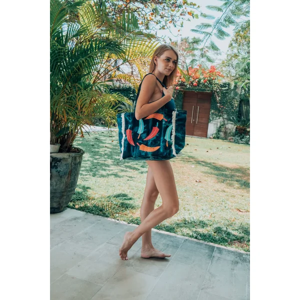 Monokini asymètrique bleu marine