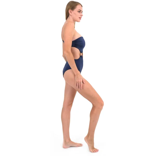 Monokini asymètrique bleu marine