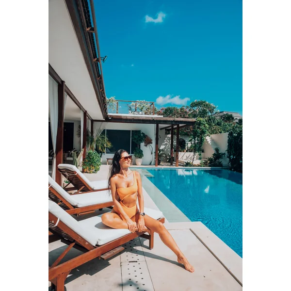 Monokini asymètrique orange