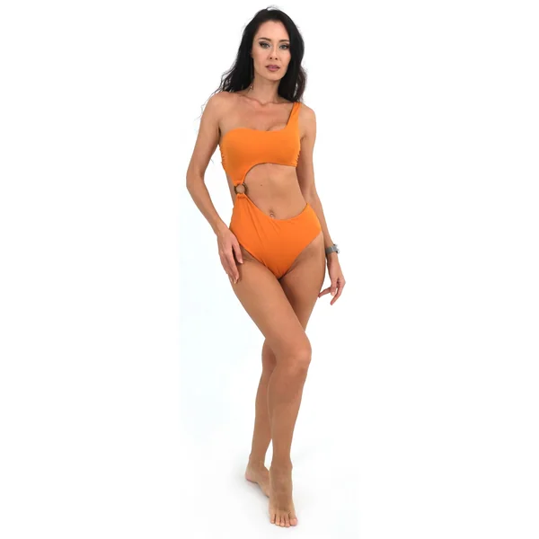 Monokini asymètrique orange