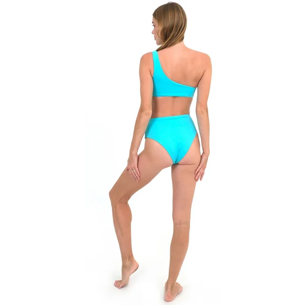 Monokini asymètrique turquoise