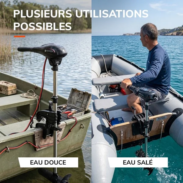 MOTEUR ÉLECTRIQUE ORANGE MARINE 55 LBS 12V