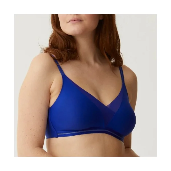 Naturana Everyday bleu soutien-gorge sans armatures en dentelle