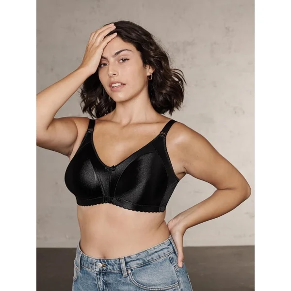 Naturana Minimizer noir soutien-gorge sans armatures en dentelle
