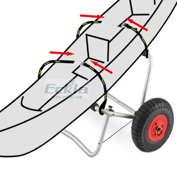 PACK CHARIOT KAYAK CANOE PLIABLE + BARRE DE REMORQUAGE VÉLO