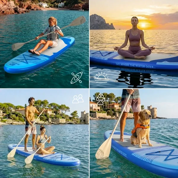 Pack Duo Paddle Gonflable Airgliss Sun et Moon 11.0