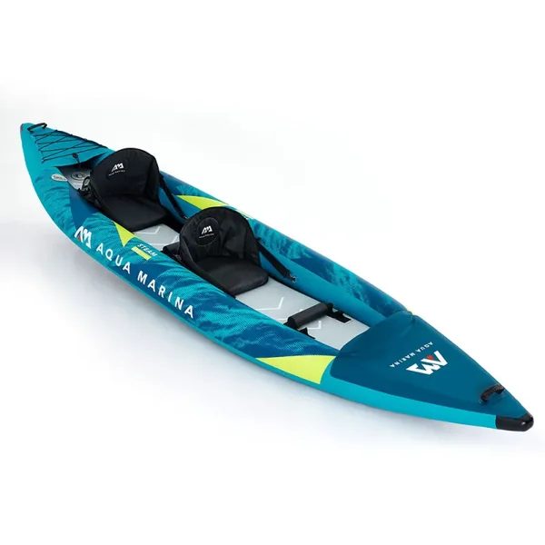 PACK KAYAK AQUA MARINA STEAM 412 2 PERSONNES + 2 PAGAIES + SAC ETANCHE + POCHETTE TEL