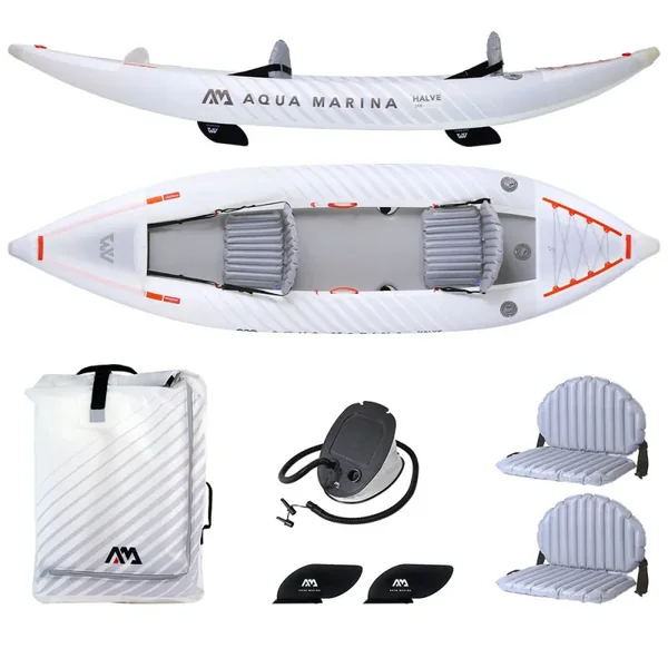 PACK KAYAK GONFLABLE AQUA MARINA HALVE PU 2P + 2 PAGAIES