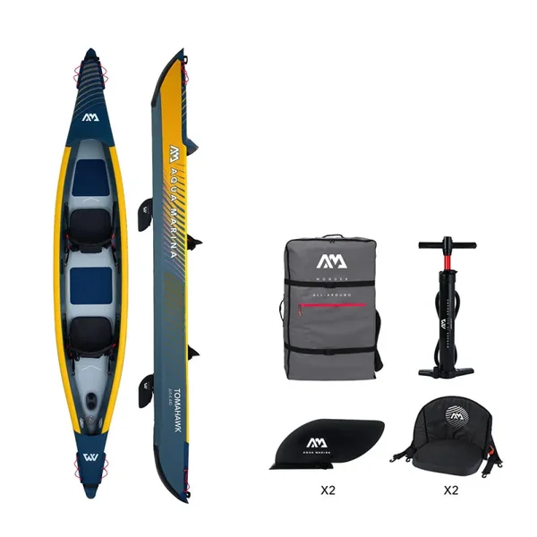 PACK KAYAK GONFLABLE AQUA MARINA TOMAHAWK AIR-K 2P + 2 PAGAIES