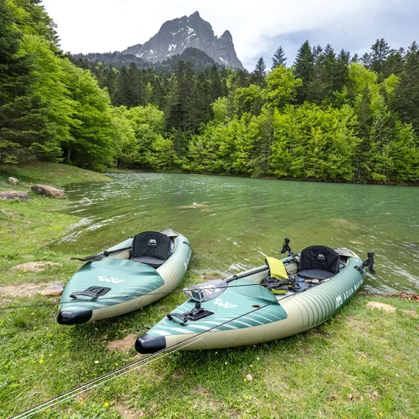 PACK KAYAK GONFLABLE CALIBER PECHE AQUA MARINA + PAGAIE WOW ALU 4 PARTIES