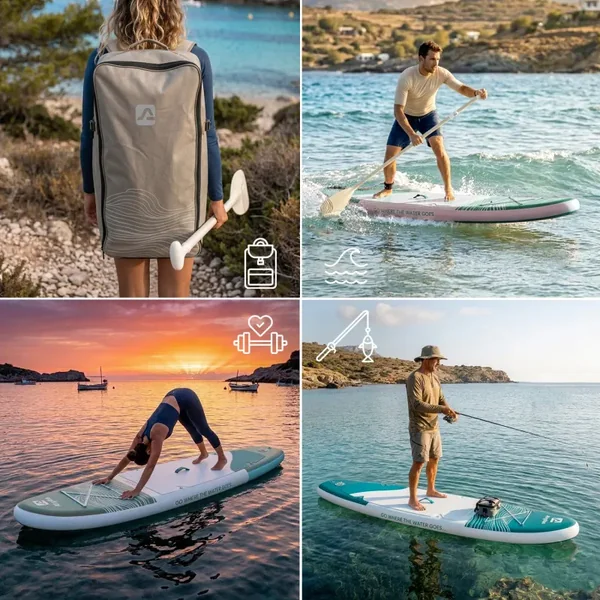 Pack paddle gonflable airgliss sun 11.0 - juqu'à 2 personnes (max. 170kg)